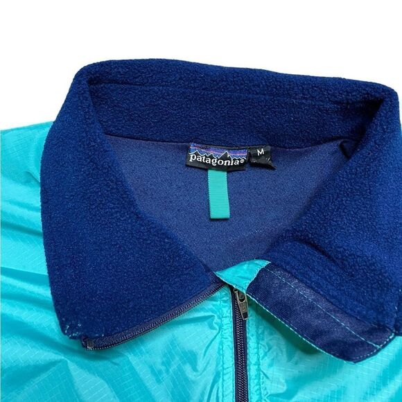 Vintage PATAGONIA Windbreaker Jacket Blue Green Size Large - Picture 3 of 8